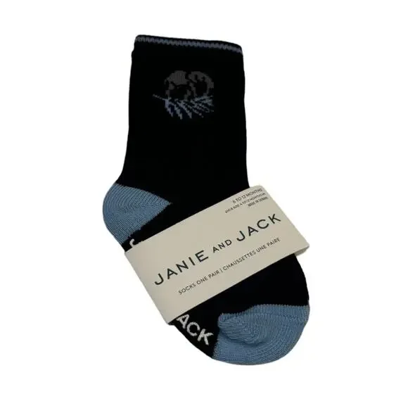 Janie and Jack Boy’s Elephant Dress Socks Size 6-12M