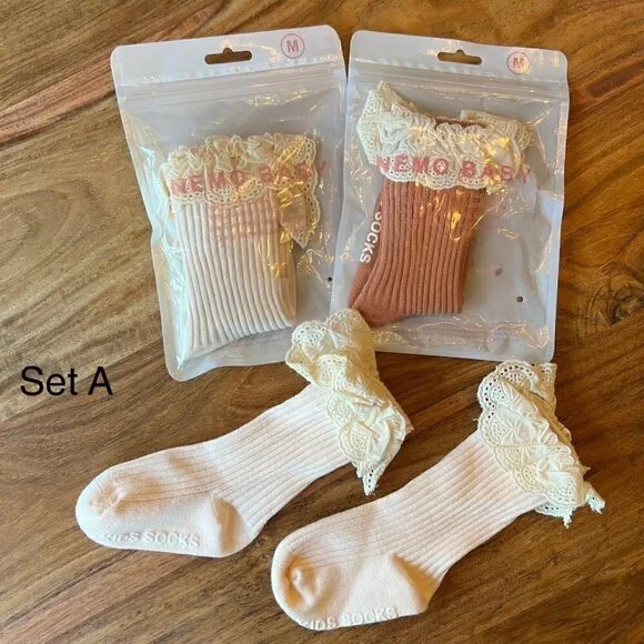 Eyelet Socks Bundle x3 Set A