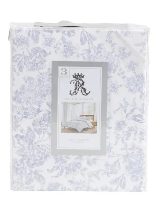RACHEL ASHWELL Cotton Toile Duvet Cover Set