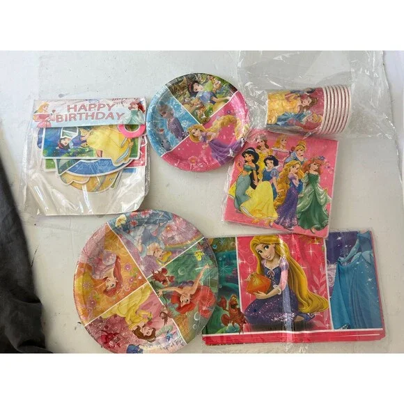 Princess Birthday Party Supplies Decorations for Girls For 8 kids