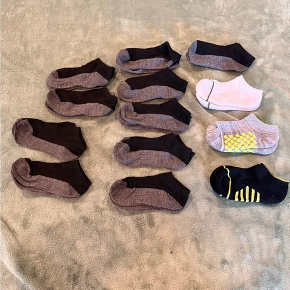 Lot of 13 Kids No Show Ankle Socks New No Tags
