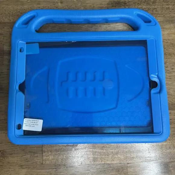 Blue Rugged Shockproof Tablet Case Silicone Gel Rubber Stand Handle