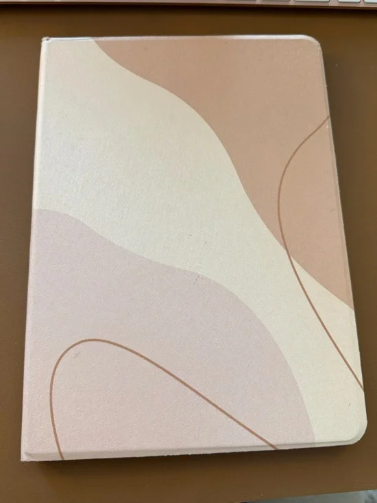 Abstract Pastel Wave Tablet Case - Blush & Cream