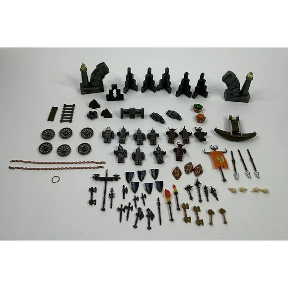 Mega Bloks Dragons Krystal Wars Figures Weapons Shields Accessories Mixed Lot