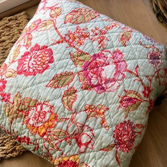 Pottery Barn Floral Euro Pillow Cover (only cover)