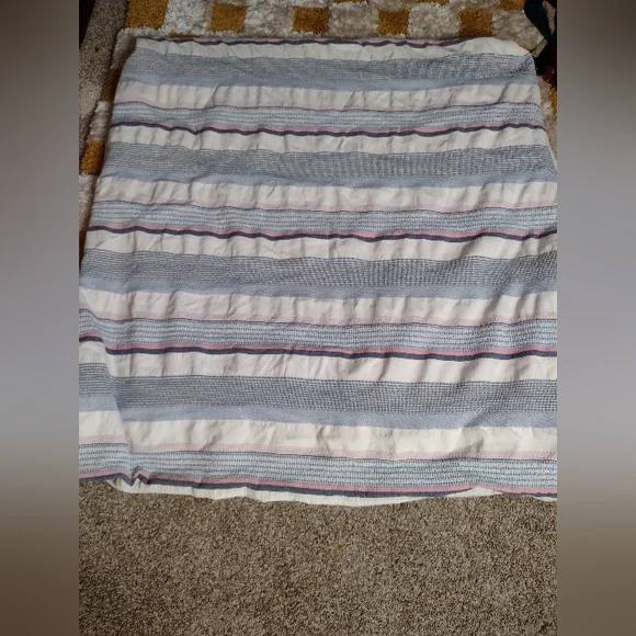 Anthropologie Camila Woven Striped Duvet Cover Queen Bohemian Boho