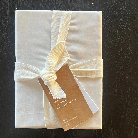West Elm Silky TENCEL™ Euro Shams White Pillow Cover