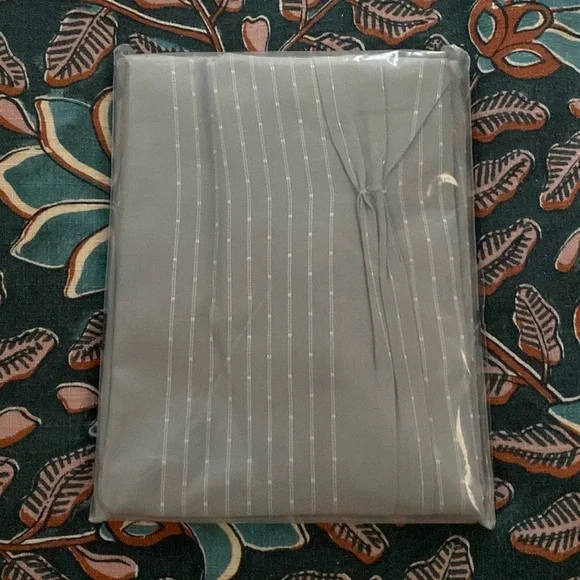 West Elm Pintuck Striped Arctic Blue Euro Sham (1)