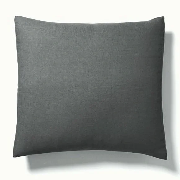 West Elm European Flax Linen Euro Sham in Graphite