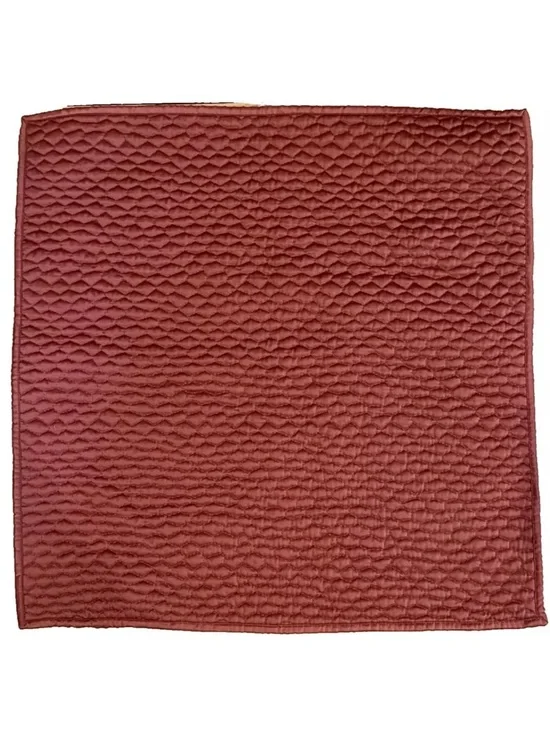 West Elm Quilted Euro Sham in Terracotta 27”x27”