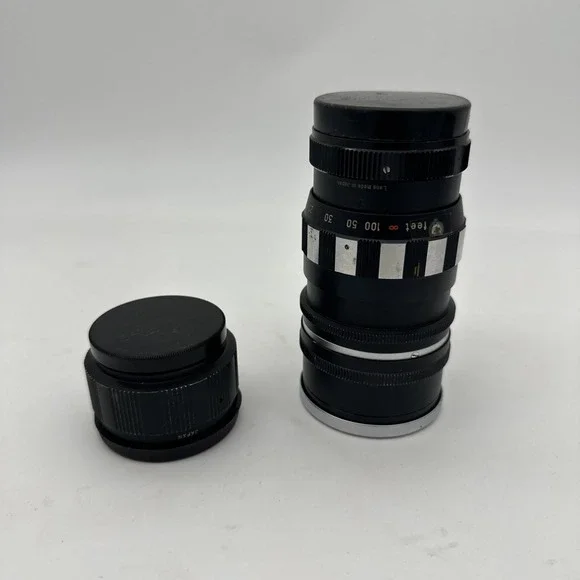 Aetna-Coligon 135mm f2.8 Zebra‎ Preset Lens & Lens Converter Included EUC