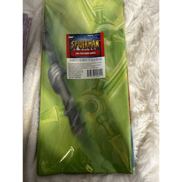2 Hallmark Marvel Spider-Man Table Cover. Plastic 54 X 104