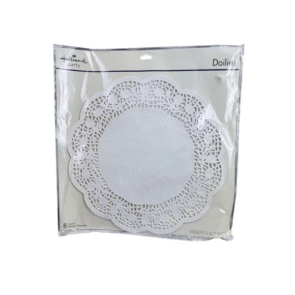 Hallmark Party Doilies Set 8 White Paper 12