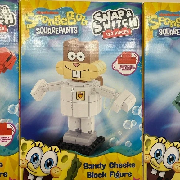 SpongeBob SquarePants Sandy Cheeks Block Figure - White and Tan