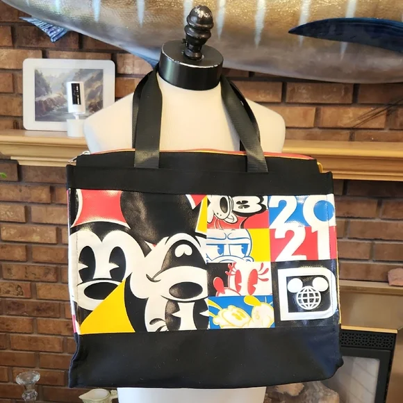 Disney Colorful Mickey Mouse Messenger Bag Tote Vacation Cruise Holiday Summer