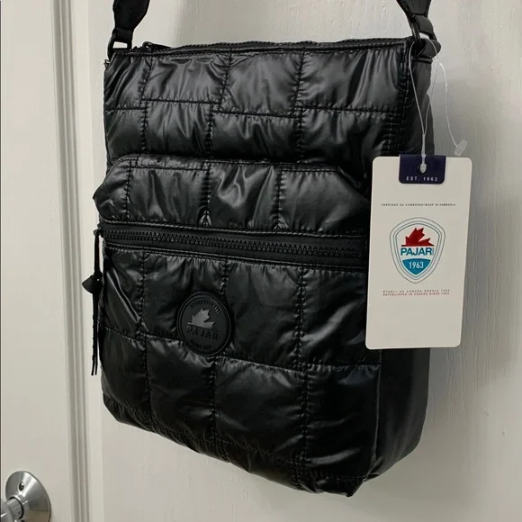 Pajar Black Quilted Puffer Crossbody