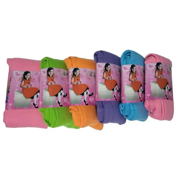 Bundle of Girls' Winter / School Tights, Variety of Colors, 3 pairs, size 4-6