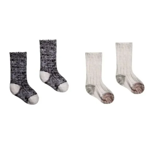 NWT! Rylee + Cru Chunky Knit Socks Set, Size 8-9Y