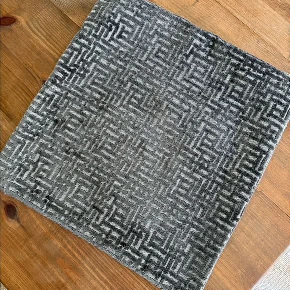 2 West Elm Charcoal and Gray Textured Pillow Covers