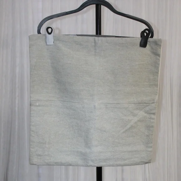 West Elm Textured Linen-Blend Pillow Cover – Light Gray