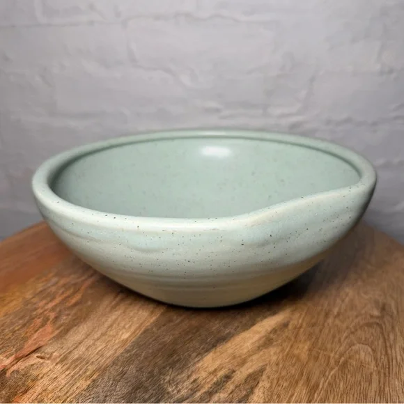 West Elm Speckled Mint Green Ceramic Decorative Bowl