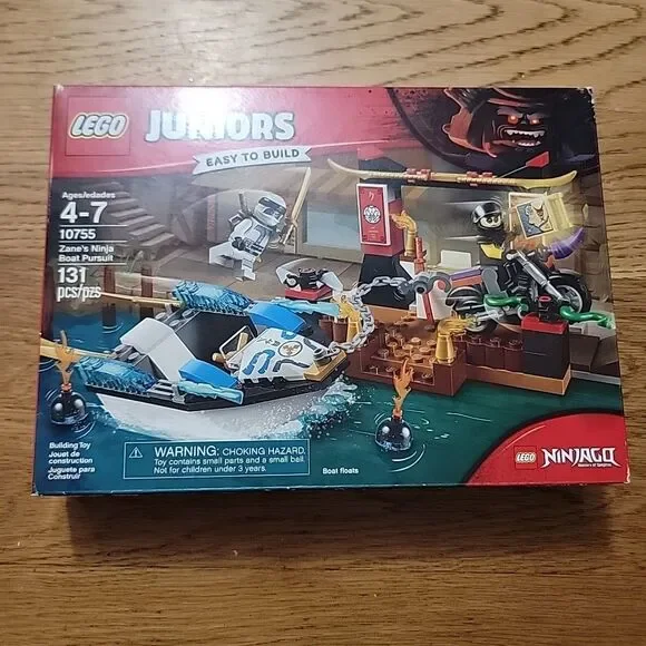 LEGO 10755 Ninjago Juniors Zane's Ninja Boat Pursuit New Sealed Box Retired