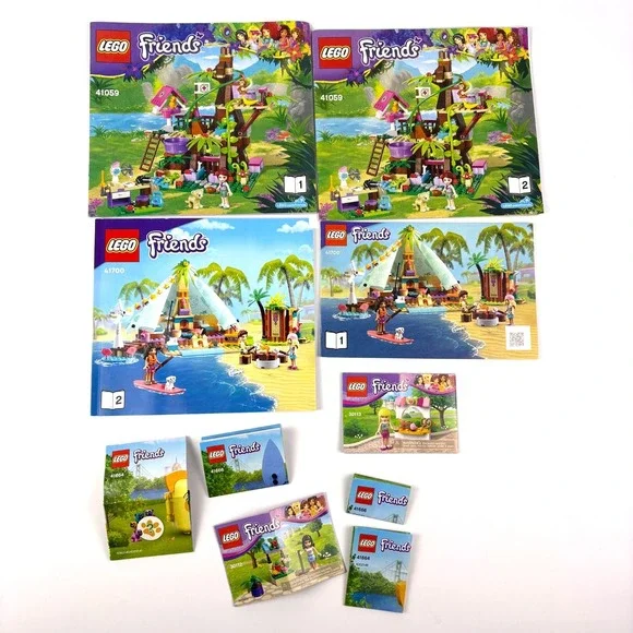 Lego Friends Lot of 6 Instruction Books Leaflets 30112 30113 41059 1 & 2 41664 +