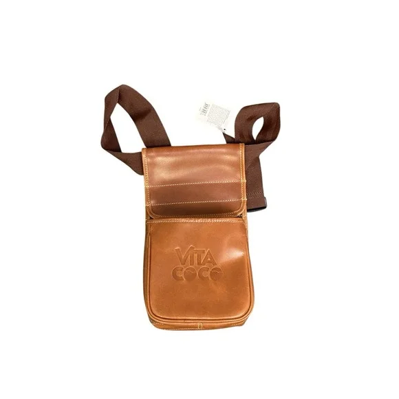 Canyon Leather‎ Buffalo Shell Bag Crossbody NWT Brown Vita Coco Logo Sling