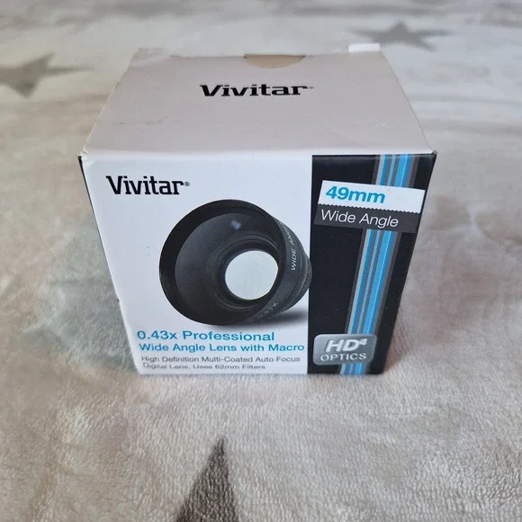 2019 Vivitar 43mm 0.43X Professional Wide Angle Lens with Macro Brand New Sealed