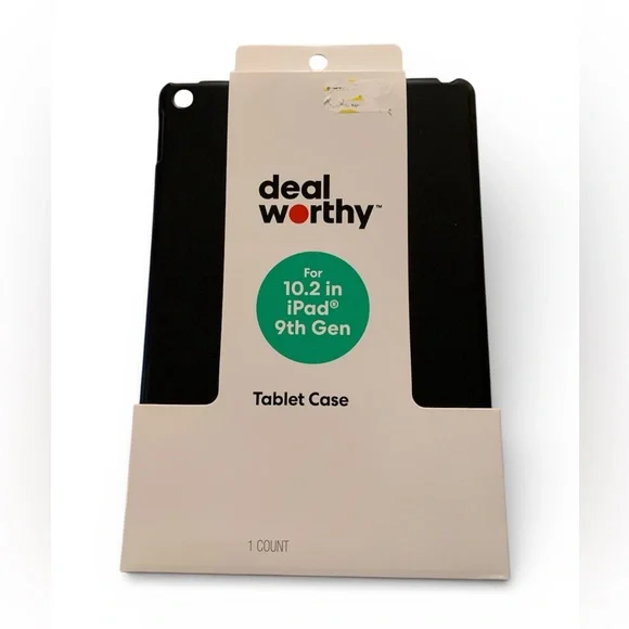 Dealworthy black tablet case , Apple iPad 10.2-inch (9th Gen). New