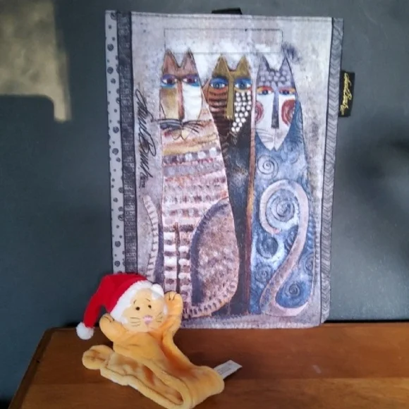 Laurel Burch Tablet Cover and Santa Cat Bookmark.