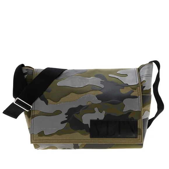 Valentino Garavani VLTN Camo Shoulder Bag Military Green
