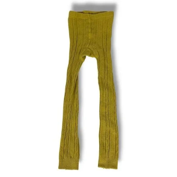 Mini Boden Girls Footless Tights size 5-6 Mustard
