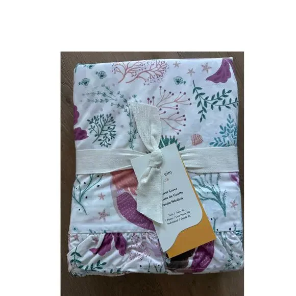New West Elm Kids Twin Mermaid Multicolor Duvet Cover