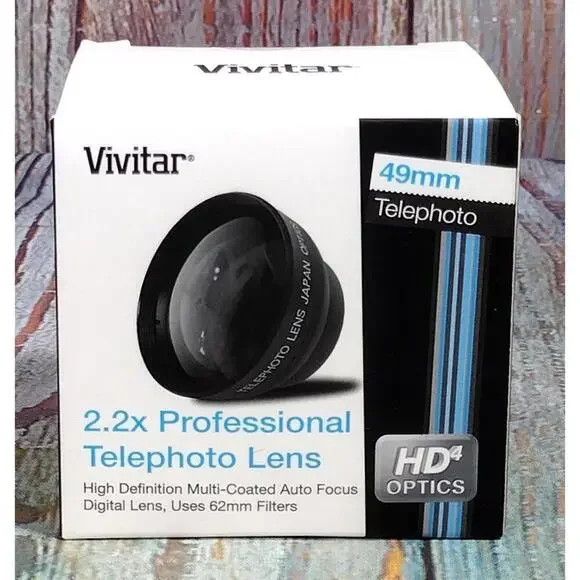 Vivitar 49mm 2.2x Professional Telephoto‎ Lens with HD Optics