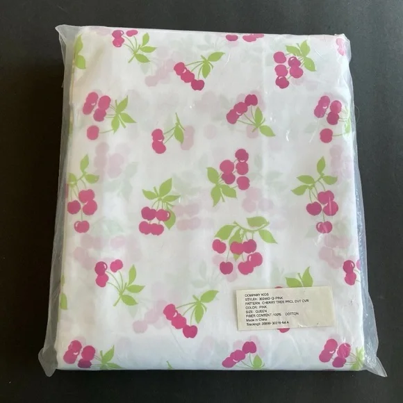 Company Kids Queen Duvet Cover Cherry Tree 100% Cotton Cherry Girl New