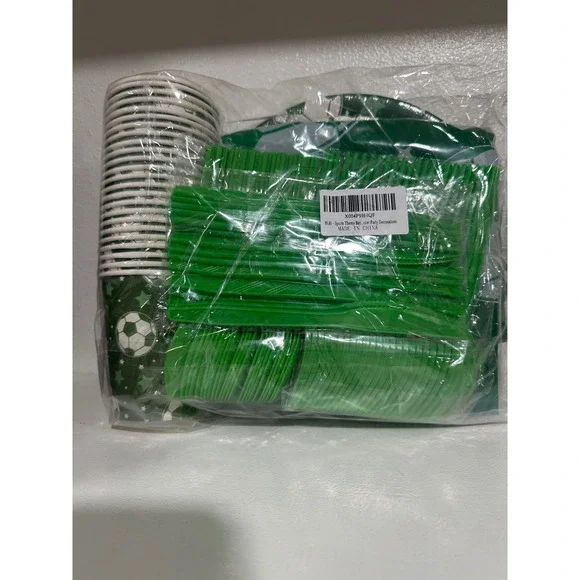 Soccer Theme Party Supplies Plates Cups Napkins Utensils Decorations‎