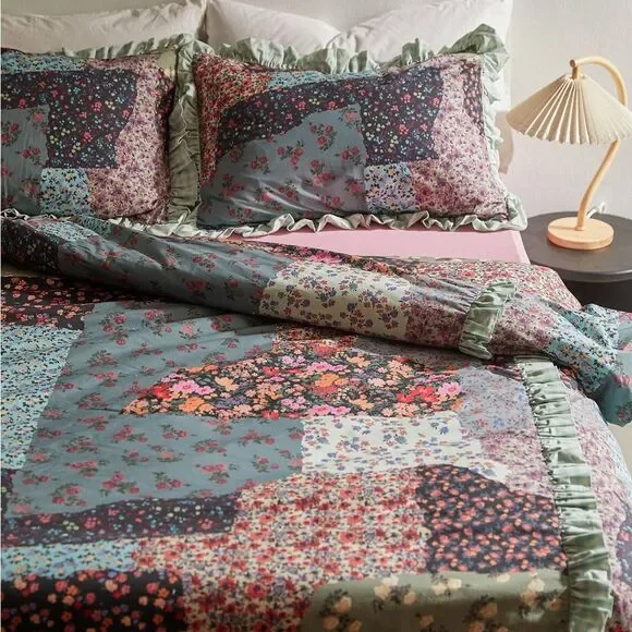 Floral Patchwork Ruffle Duvet Cover Only