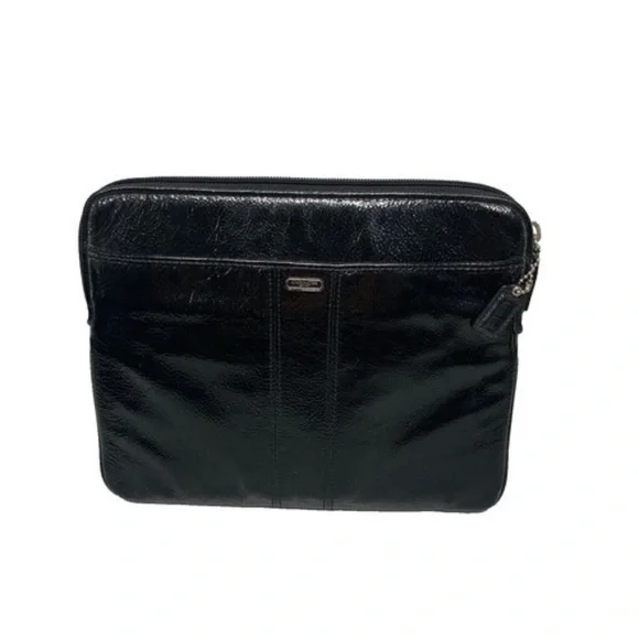 Coach Black Leather ipad Tablet Bag
