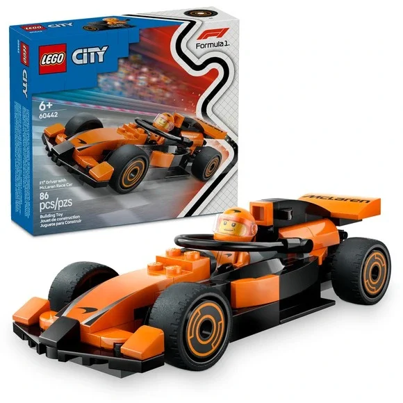 LEGO CITY: F1 Driver with Mclaren Race Car (60442) Open Box