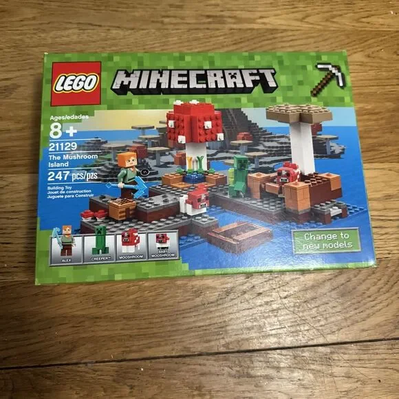 LEGO 21129 Minecraft Mushroom Island Open Box Alex/ Creeper/ Mooshroom/ Baby