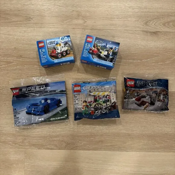 NEW Retired Lot (5) LEGO City Creator Harry Potter 60006 3365 30343 30407 40140