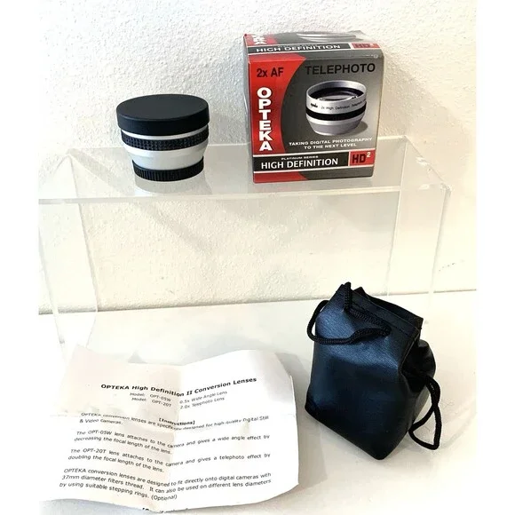 Opteka 2X AF Telephoto Lens for Digital Camera Manual Pouch New/Boxed