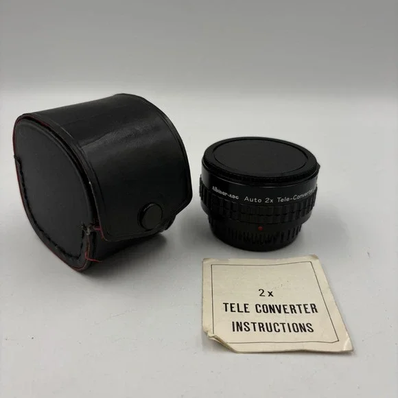 Vintage Albinar-ADC Auto 2X Tele Converter P/K Pentax‎ K Mount Case Caps Manual
