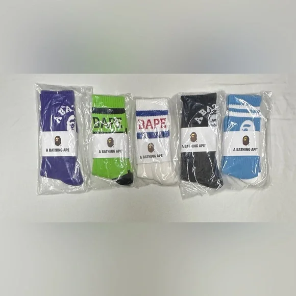 Bathing Ape set of 5 socks