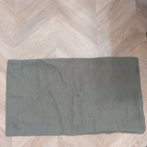 West Elm Silky TENCEL Cotton Matelasse King Sham Dark Olive