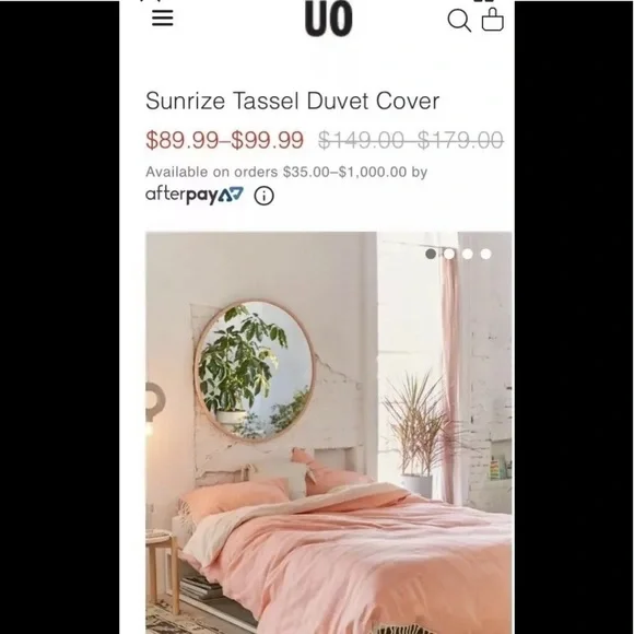 NWOT UO Sunrize Tassel Duvet Cover Twin