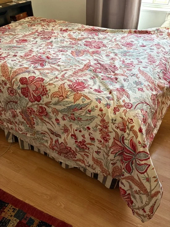 POTTERY BARN PALAMPORE Lolita/Deidre Queen Full Duvet Cover Butterflies