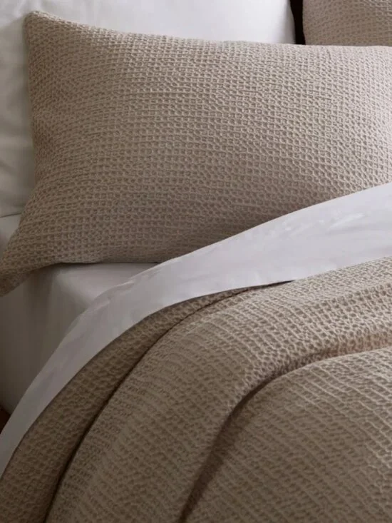 Quince Organic Luxe Honeycomb Duvet Cover Set Twin