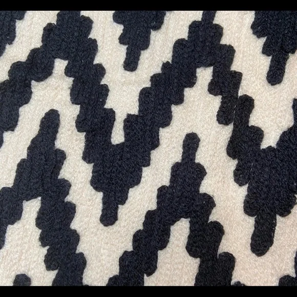 NOT for sale 2 West elm pillow covers black and cream crewel